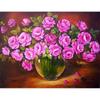 5D DIY Diamond Painting Flowers Rose In Vase Cross Stitch Kit Full Drill Embroidery Mosaic Wall Art of Rhinestones Decor Gift