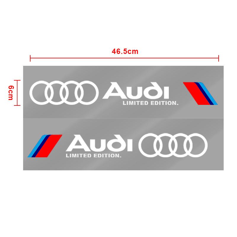 2 шт. Наклейки для украшения кузова автомобиля, Персонализированные спортивные наклейки на двери для Audi A3 A4 B8 8P 8V A6 C7 A5 Q5 B7 B6 B9 QUTTRO RS Q3 Q7 S3 S4 S5 S6 S8