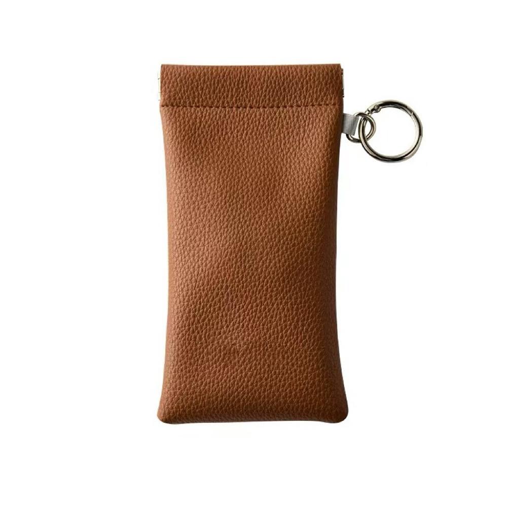 PU Leather Glasses Protective Case Dustproof Eyewear Pouch Portable Glasses Storage Bag Travel Use