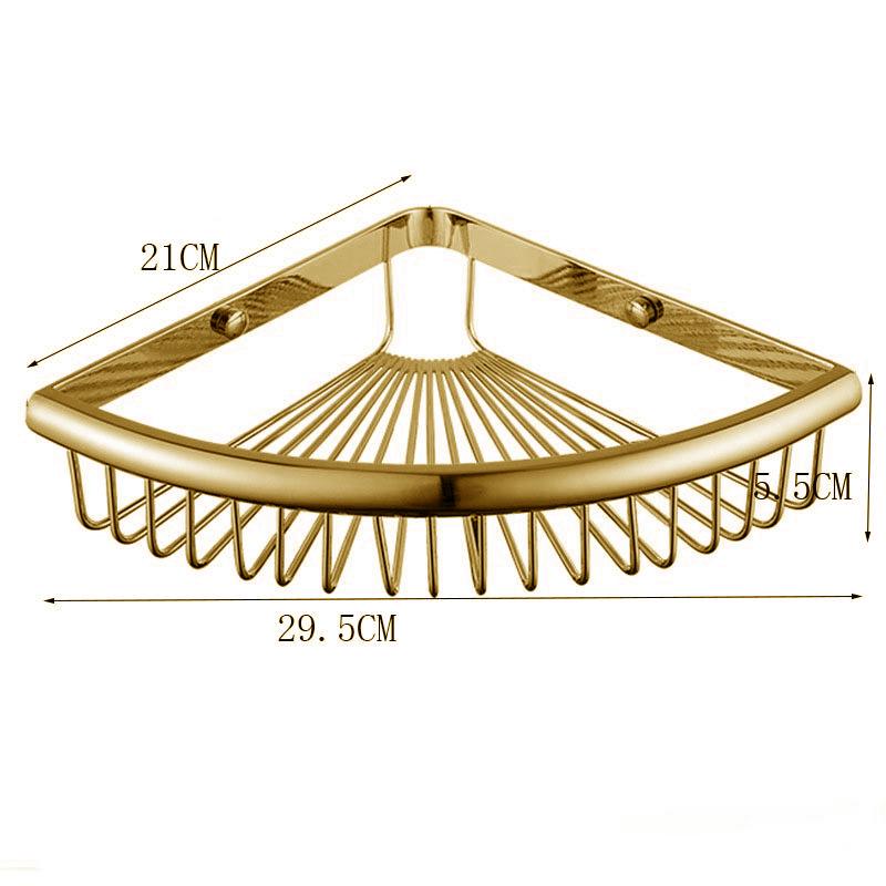 European Gold All-Copper Bathroom Towel Rack & Accessories Set