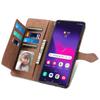 For Samsung Galaxy S24 Ultra Zipper Wallet Case with Strap Flower Imprint PU Leather Phone Cover