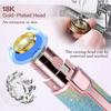 2 IN 1 Electric Eyebrow Trimmer USB Rechargeable Body Facial Hair Removal Lipstick Shape Mini Epilator for Women Colorful Starry Sky