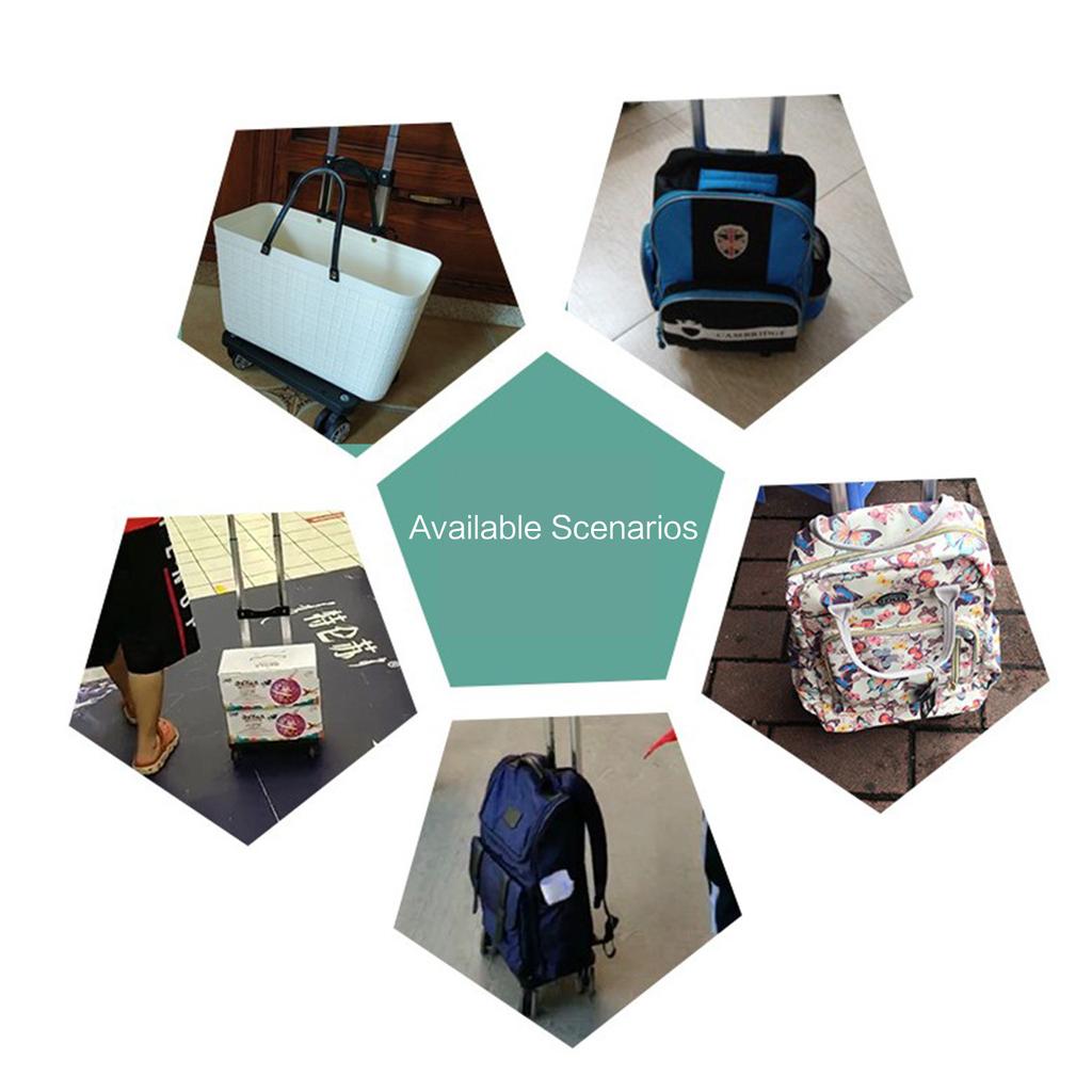 Тележка для рюкзака 6 колес, тележки для багажа на колесиках, складная тележка для багажа из алюминиевого сплава, ручная тележка для школьных сумок, сумки для домашних животных