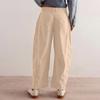 Женские вельветовые брюки, повседневные женские однотонные вельветовые свободные прямые брюки