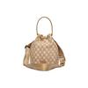 New MLB Monogram Collection Polyester Bucket Bags One Shoulder Handbag Crossbody Bag Regular Unisex Khaki 3ABMS012N-50BGD
