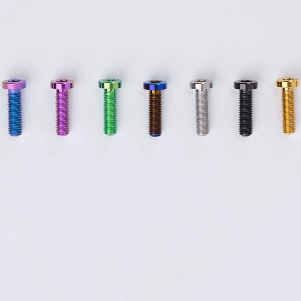 Golden Blue Black Ti M6x20/30mm Head-10mm GR5 Titanium Alloy TC4 T30 Torx Head Bolts For Motorcycle Disc brake Plate