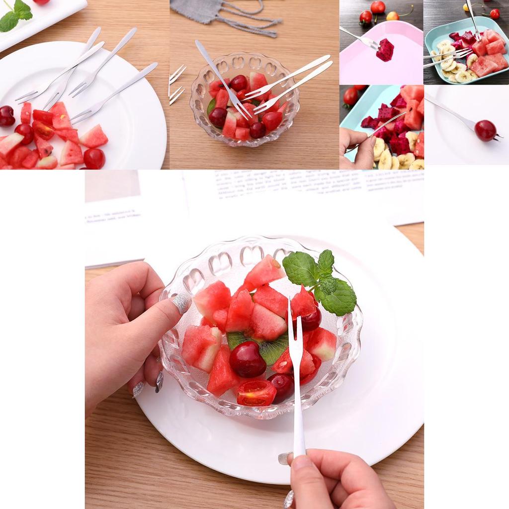 Stainless Steel West Tableware Fruit Forks Elegant Small Sized Snack Cake Dessert Utensils