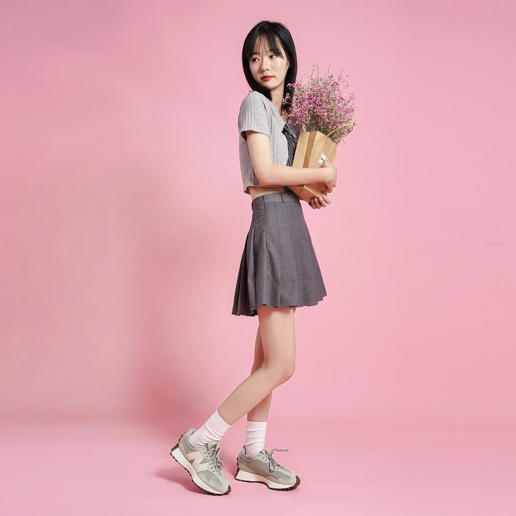 New Balance 327 Grey Oak Sea Salt Женские кроссовки WS327FC