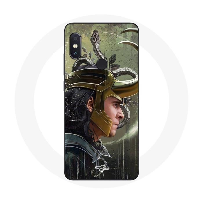 Coque pour Xiaomi Redmi Note 5 AI Dual Camera Loki Thor Ragnarok avec Casque Fanart Saison 1