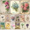 Garden Flower Rules Metal Sign Vintage Metal Plaque Plates Decor For Pub Bar Home Wall Decor Art Tin Signs Flower Poster Gift