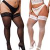 Plus Size Garter Lace Stockings Suspenders Fishnet Women Stocking