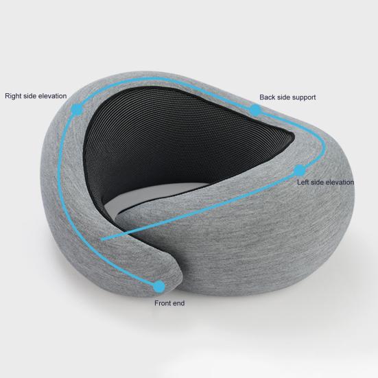 Travel Neck Pillow Aircraft Memory Foam Neck Support Cushion Adjustable Ergonomic Design Washable Neck Support Pillow