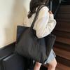 Large Capacity Tote Bag Women's New Casual Versatile Pleated Shoulder Underarm Bag Class Commuter Bag
