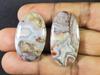 2 шт. натуральный сумасшедший кружевной агат овальный кабошон ювелирный камень 33-37 мм SK-852