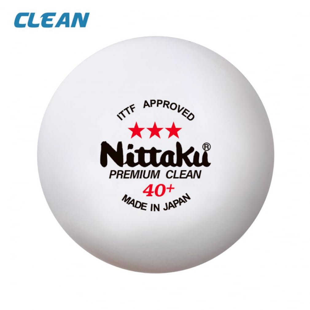 Мяч для настольного тенниса Nittaku 3 Star Premium Clean 1 дюжина NB1701 белый 40 мм