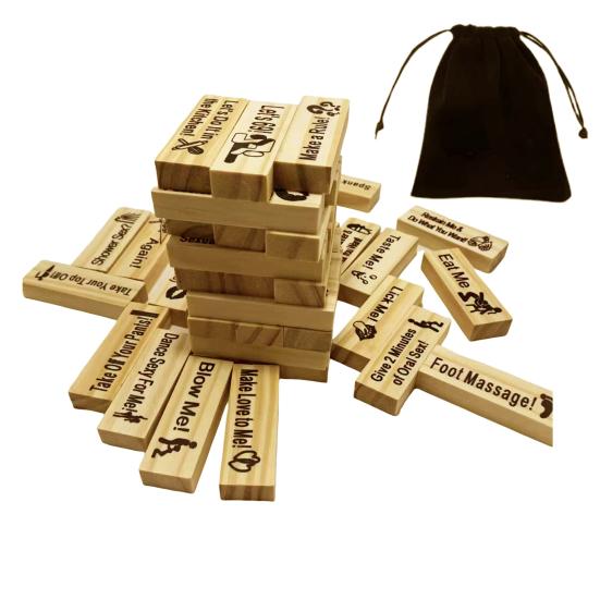 Набор блоков для свиданий «Башня» для взрослых. Набор сборных строительных блоков. Игра «Башня» для пар. Вечер свиданий.