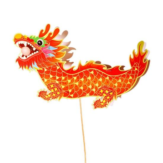 2024 Весенний фестиваль Фонарь Дракона Яркий цвет Традиционный ручной работы DIY Craft Lucky Lantern для празднования Нового года