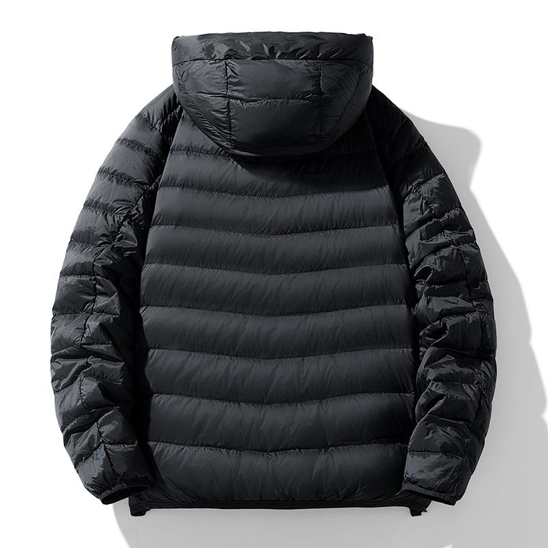 Зимняя легкая куртка-пуховик для мужчин, новая куртка-пуховик с капюшоном для подростков, зимняя одежда