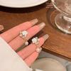Korean Style Fresh Flower Pearl Earrings In S925 Silver