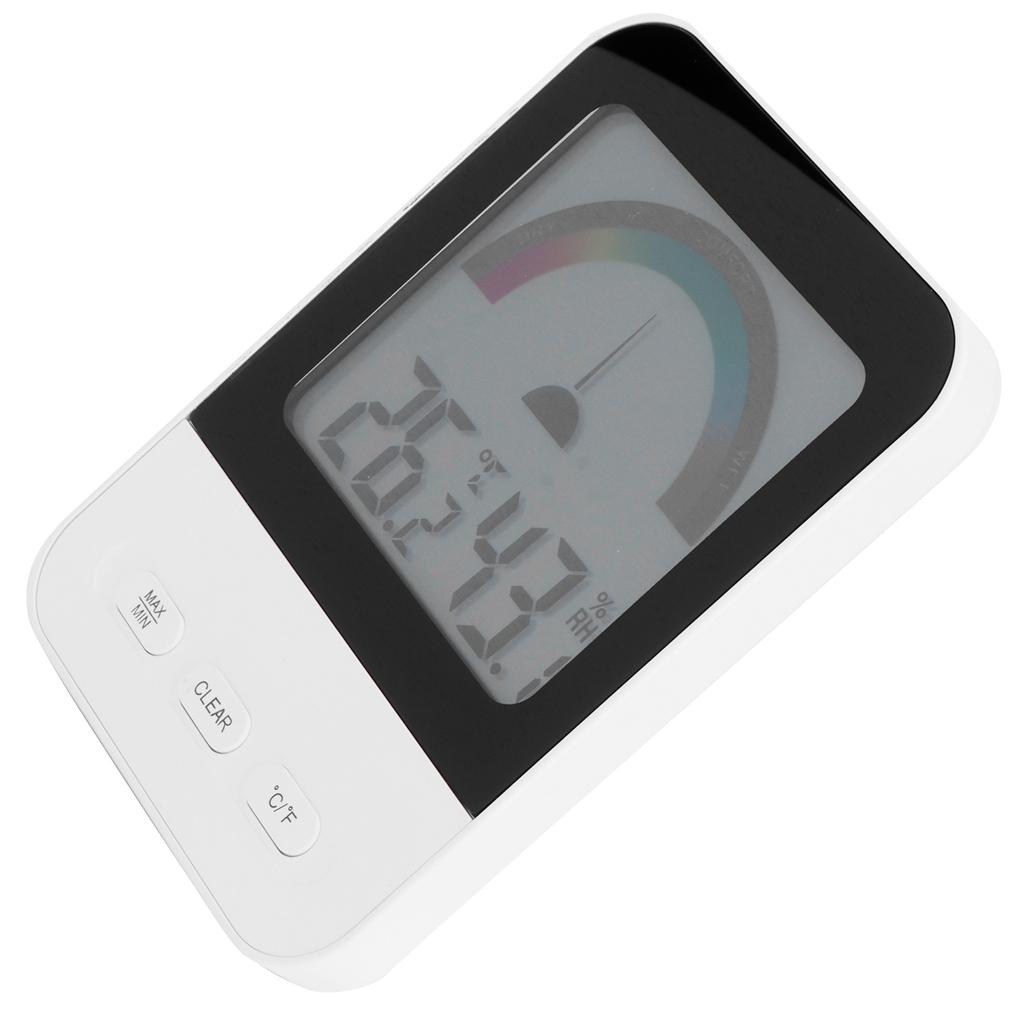 Цифровой электронный термометр-гигрометр с ЖК-дисплеем с подсветкой для помещений, теплиц