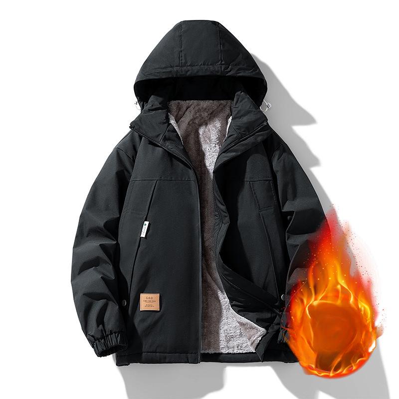 Осенняя куртка мужская большого размера, свободная, повседневная, для бега, альпинизма, ветрозащитная, водонепроницаемая, утепленная куртка, однотонная ветровка