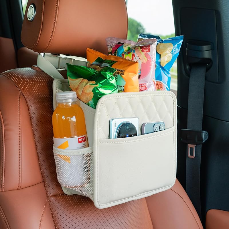 Car Seat Back Hanging Bag Car Document Holder Multi-Pocket Bottle Bag Storage Box Organizer Travel Tidy Pouch Pocket Kids