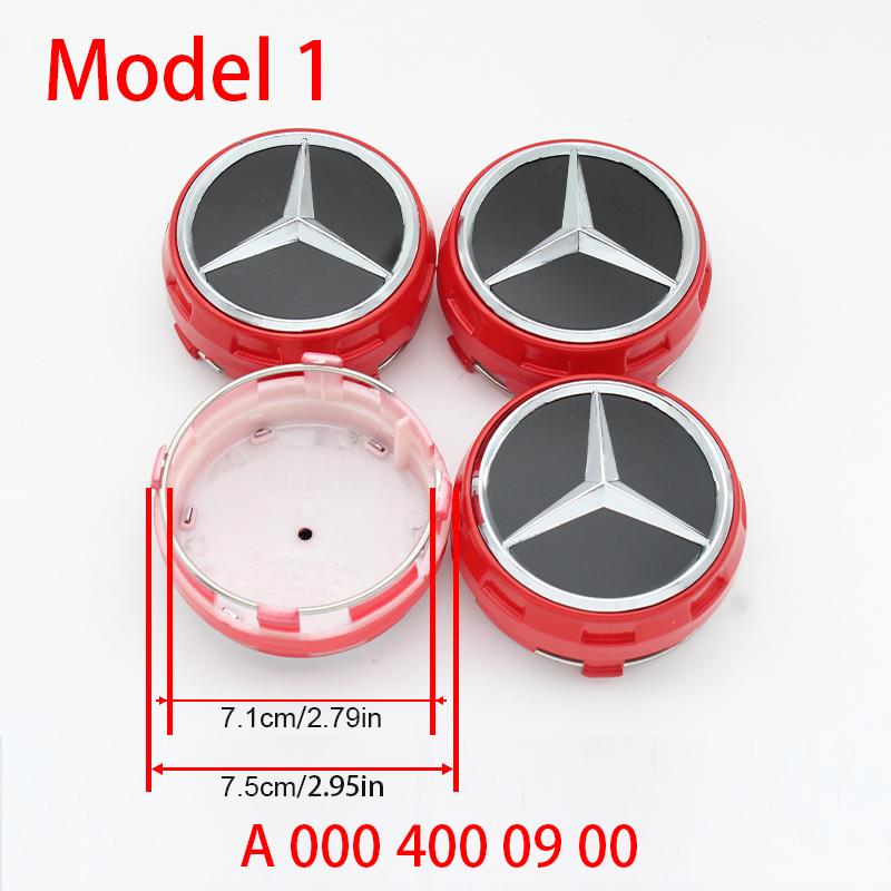 4Pcs 75mm Car Wheel Center Cap Hub Covers Badge For Mercedes Benz AMG B/C/E/S Class C43 C63 E43 E53 E63 GLC GLK CLA Accessories