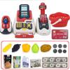 Supermarket Cash Register Toy Kids Checkout Counter Playcashier Register For Kids PlayHouse Toy Credit Card Machine Toy