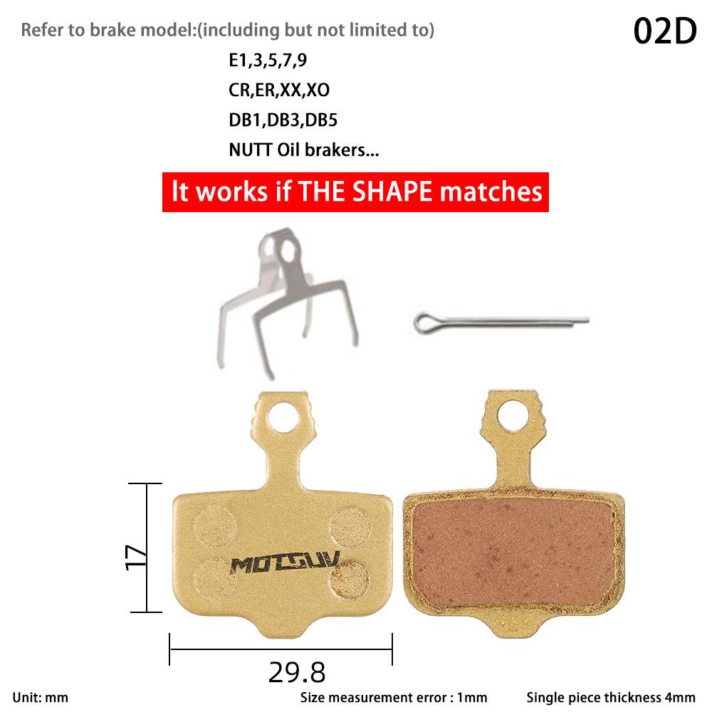 10 Pairs (20 Pieces) Copper Base Bike Brake Pads for Shimano SRAM Avid Hayes Magura Bicycle Accessories
