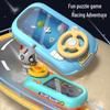 Cross-Border Racing Adventure: Electric Steering Wheel & Sound Desktop Car Game for Kids