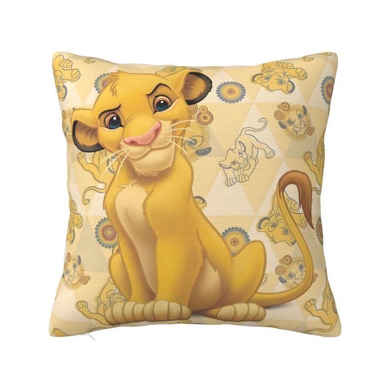 Custom Disney The Lion King Cartoon Pillow Case 45x45cm for Living Room Anime Kawaii Luxury Cushion Cover Velvet Pillowcase