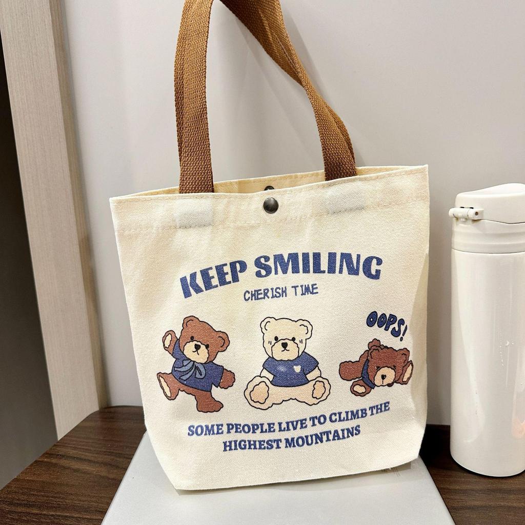 Маленькая универсальная холщовая сумка - сумка для ланч-бокса для студенток и офисных работников