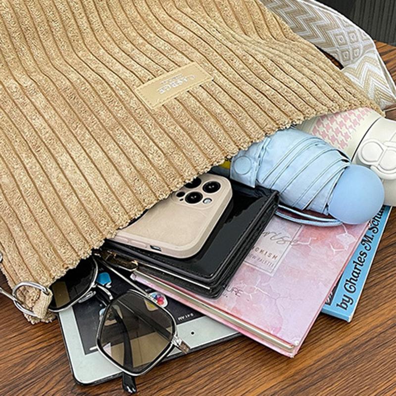 Женские вельветовые сумки через плечо большой вместимости однотонные сумки для ежедневных поездок на работу сумки кроссбоди CLE