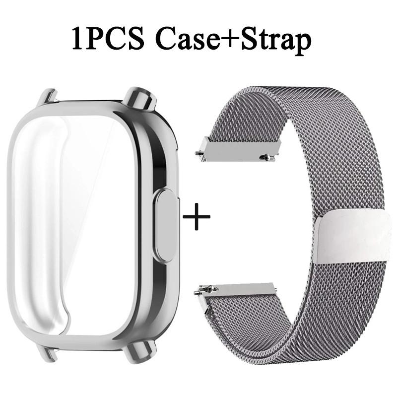 Ремешок из нержавеющей стали + защитный чехол из ТПУ для Redmi Watch 5 Lite Active Metal Strap Soft Protector Shell для Redmi Watch5 Lite Аксессуары