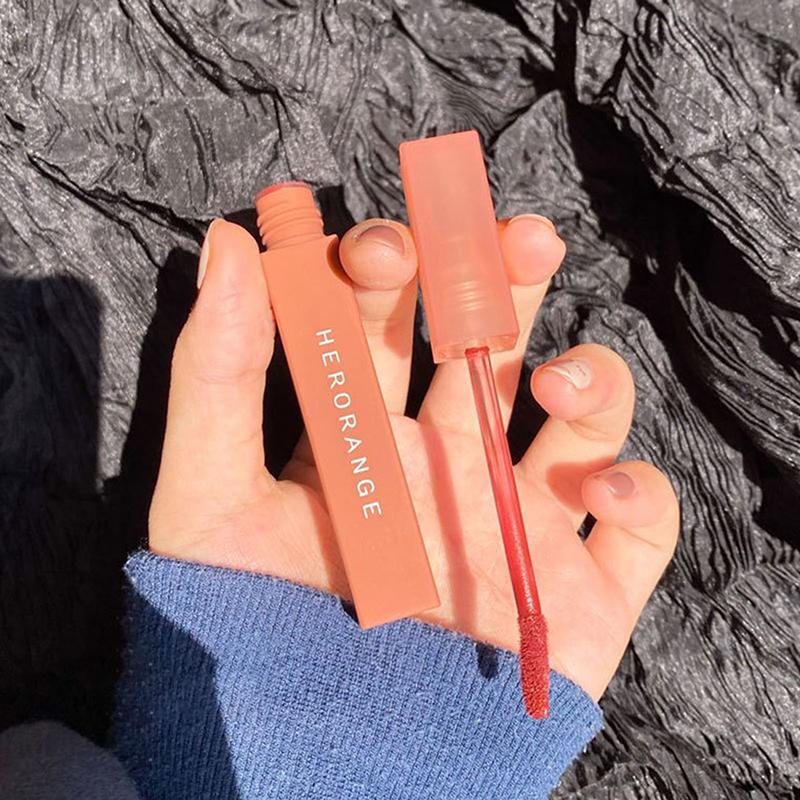 Herorange Вельветовый Матовый Блеск для Губ Глянцевое Водостойкая Стойкая Жидкая Помада Тинт Шелковистая Текстура Пигментная Косметика