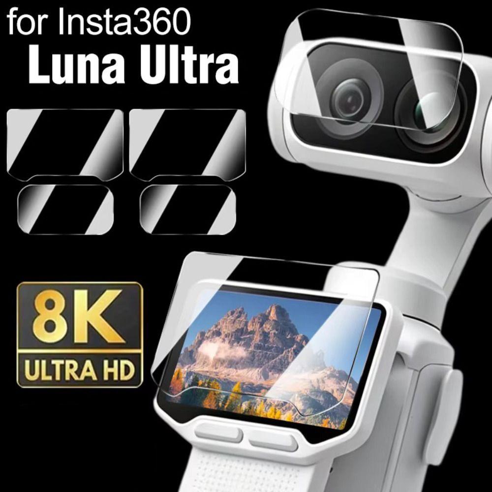 Tempered Glass Lens Films HD Protective Films for Insta360 Luna Ultra Gimbal Camera Accessories