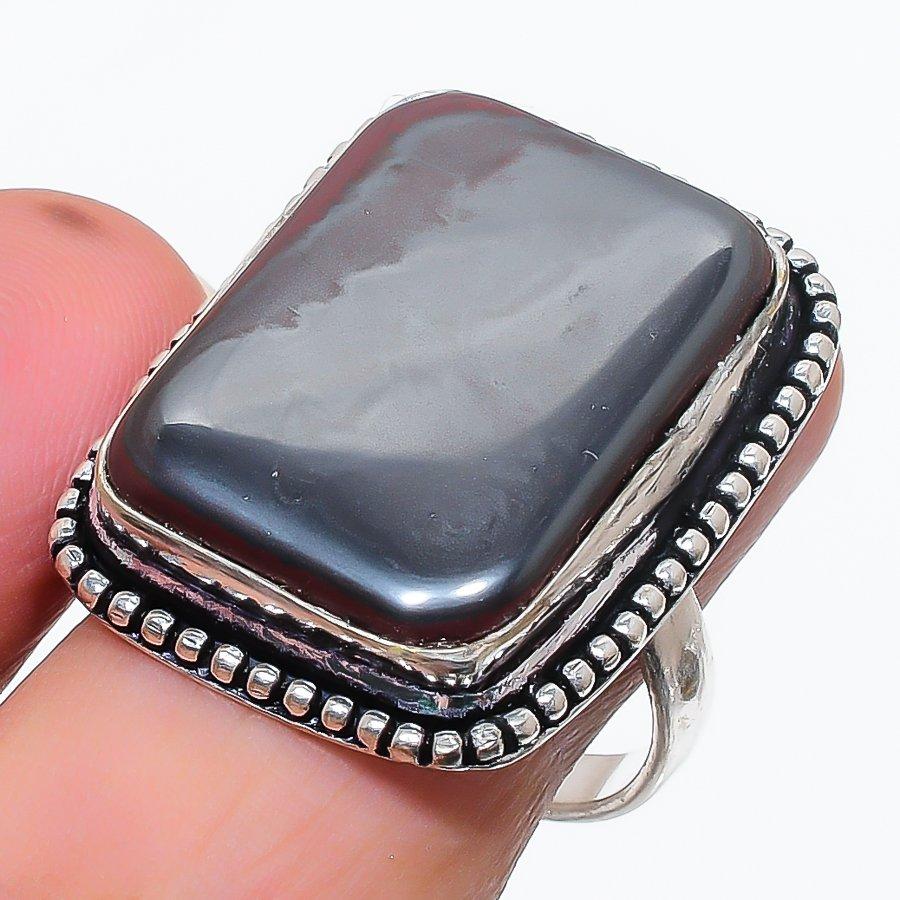 Iron Tiger Eye Gemstone 925 Sterling Silver Jewelry Ring Size 9.5