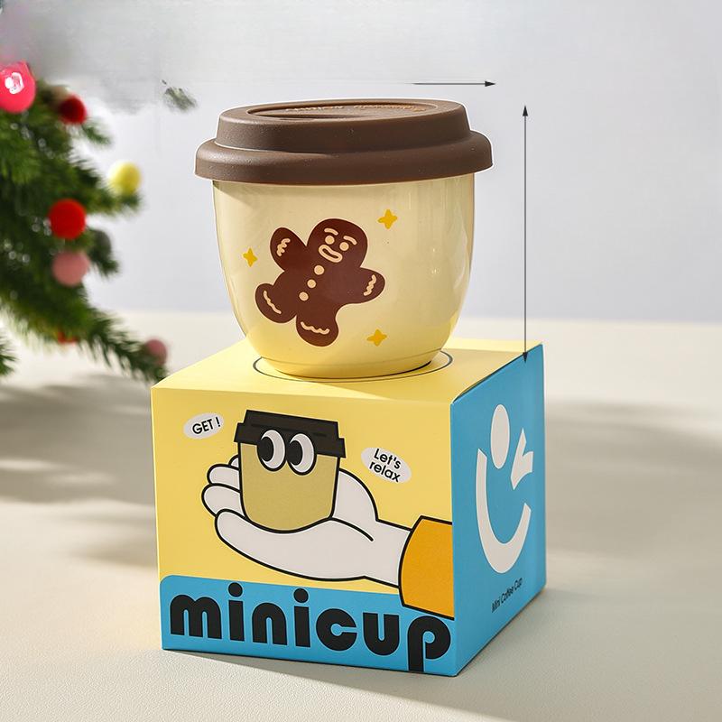 Рождественская керамическая чашка-рука, зимняя чашка-грелка для рук, термос, чашка для воды малой емкости, кофейная чашка для повседневного использования, чашка с силиконовой крышкой