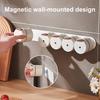 Magnetic Spice Jars Set Wall Mounted Measuring Dispenser with Clear Window Leak-Proof Salt And Pepper Organizer for Sugar