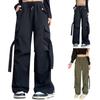 (Qunide) Women's Fashion All-match Straight-leg Pants With Drape And Loose Wide-leg Pants