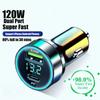 120w Car Charger Usb Type C Super Fast Charging Adapter Pd 20w Portable For Iphone 13 Pro Max 14 12 11 Ipad Oneplus Cellphone
