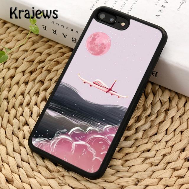 Krajews розовый дорожный самолет чехол для телефона чехол для iPhone 14 5 SE 6s 7 8 plus XR XS 11 12 13 pro max Galaxy S21 S22 Plus