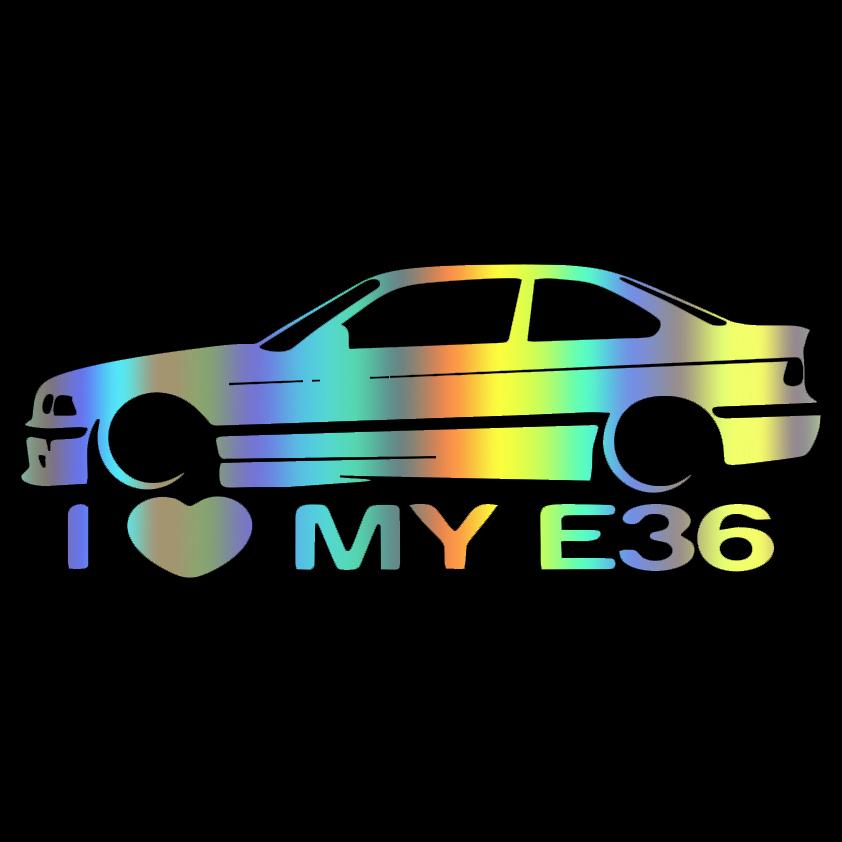 J14# I Love My BMW E46 E36 Car Stickers Decal Car Accessories Decoration