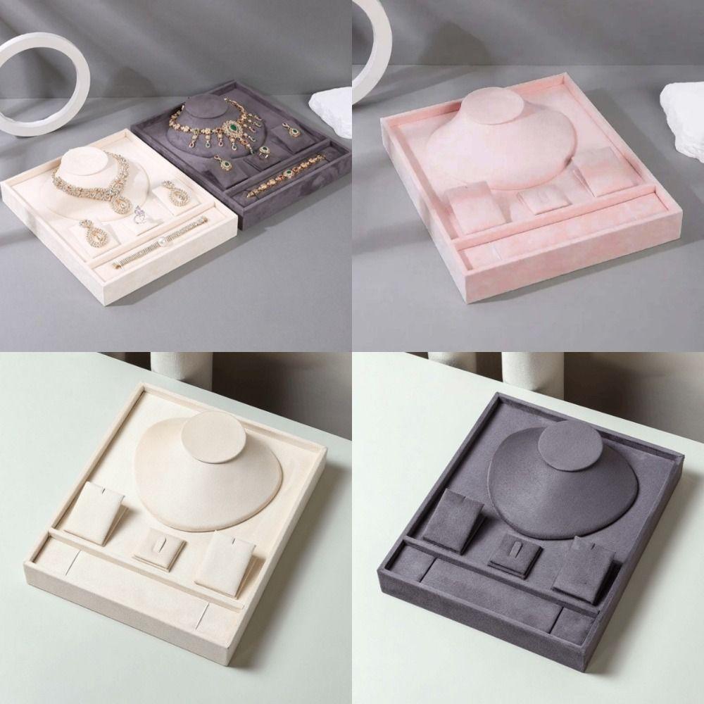 High-end Jewelry Tray with Partitioned Texture Jewelry Set Display Stand Dresser