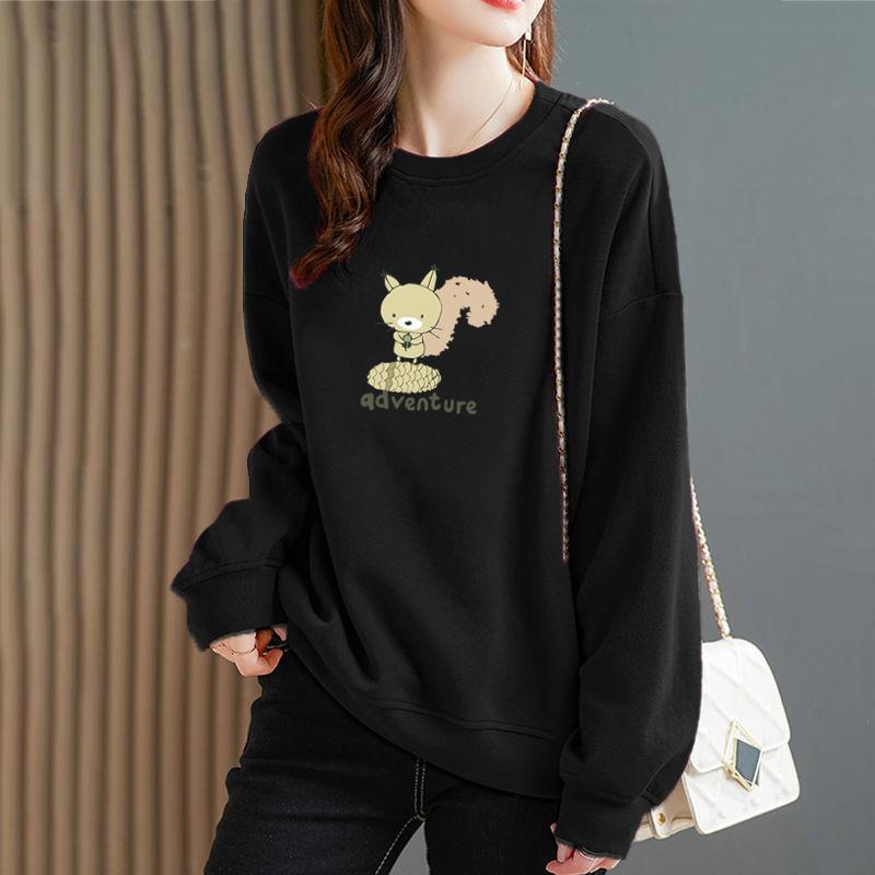 Весенне-осенний женский пуловер, толстовка с теплым низом и верхом, свободная толстовка с капюшоном для женщин