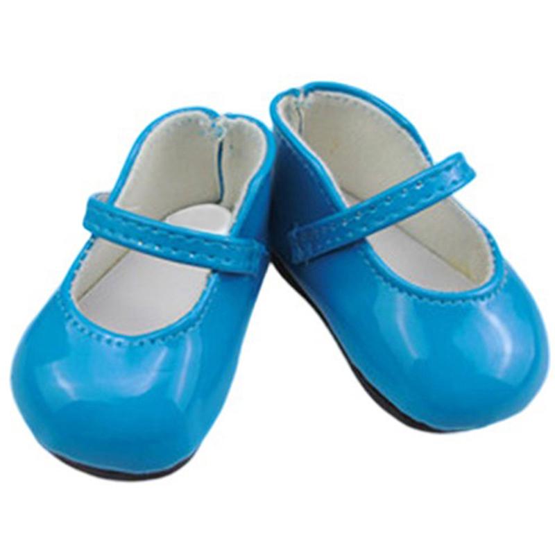 18-дюймовые туфли для девочек-кукол с круглым носком, модельные туфли принцессы из искусственной кожи, американская обувь для новорожденных