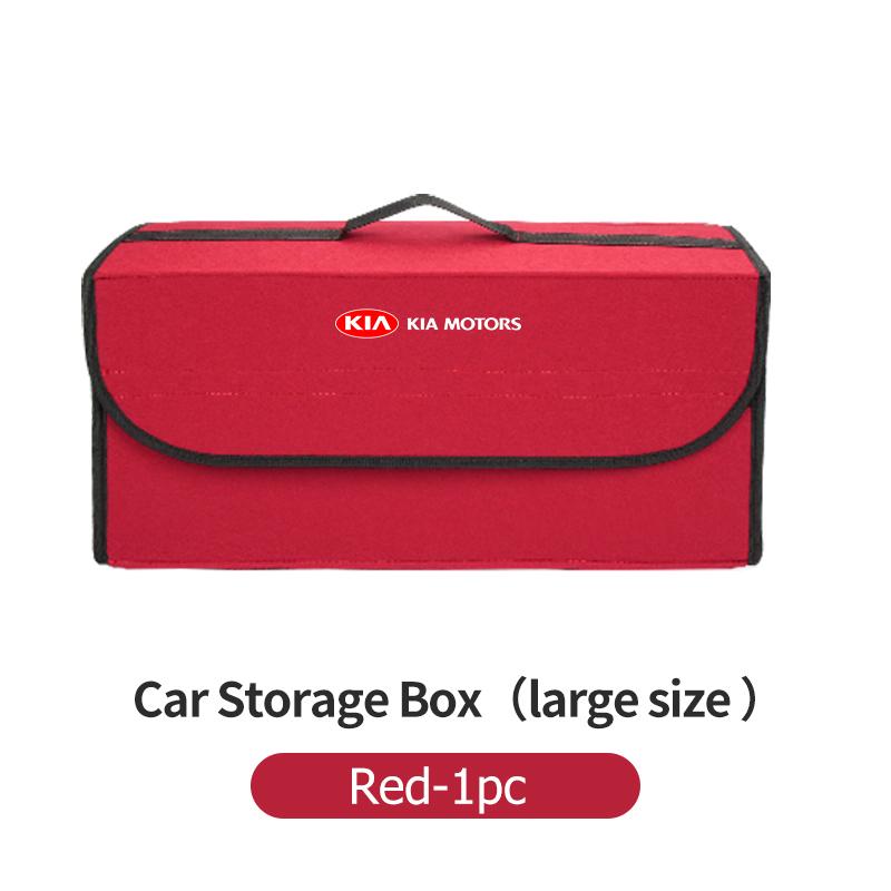 AAAFJ1 For KIA Car Foldable Felt Trunk Storage Bag Large Capacity Organizer Box Accessories Sportage Rio Ceed Niro Soul Stonic Picanto