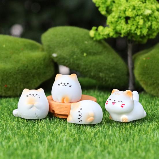 Миниатюрная фигурка кошки из смолы Yousheng, милые модели животных-кошек, миниатюрные украшения для топпера торта, микро-ландшафта, кукольного домика, сада, дома, стола