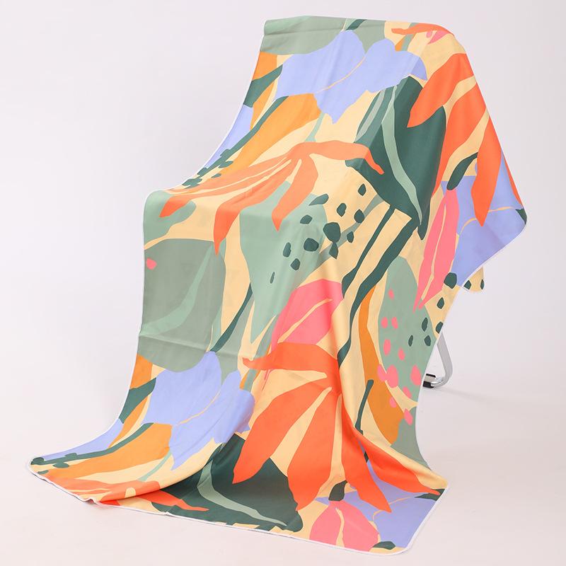 Locomotive Enthusiasts Sports Towels Quick-drying Double-sided Velvet Beach Towels Printed Bath Towels