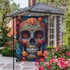 Customizable Halloween Skull Garden Flag - Double-Sided Polyester Yard Decoration